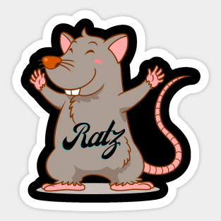 RATZ cool rat shirt Sticker